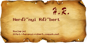 Herényi Róbert névjegykártya
